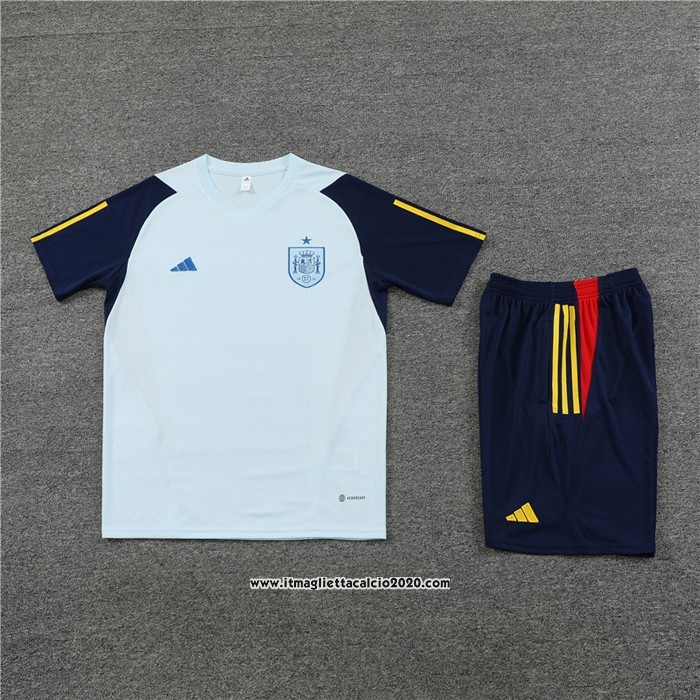 Tuta da Track Spagna Manica Corta 202023 2024 Blu - Pantalon Corto
